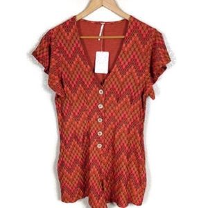 Free People NWT knit Romper size M